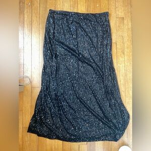 Old Navy Black Sequin Maxi Skirt